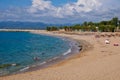 Sandy Kyparissia Beach, Western Peloponnese, Greece Royalty Free Stock Photo